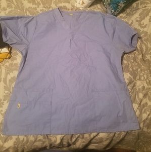 Ceil Blue Scrub Top. *Like New*